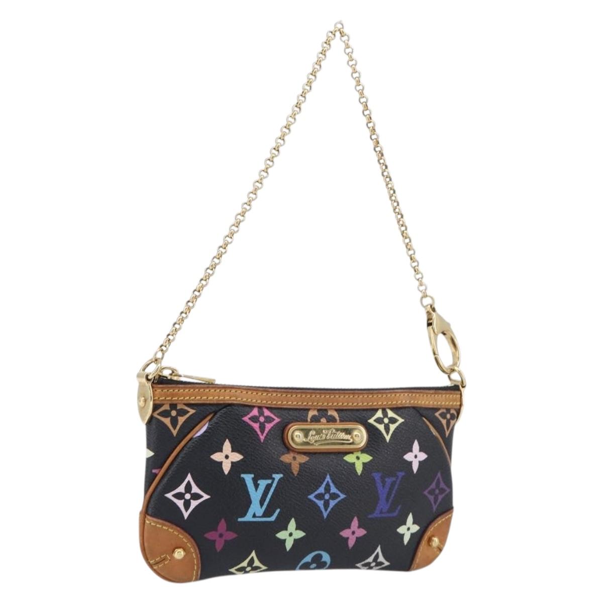 LOUIS VUITTON Monogram Multicolor Pochette Mila MM Black M60097 LV Auth 204383V