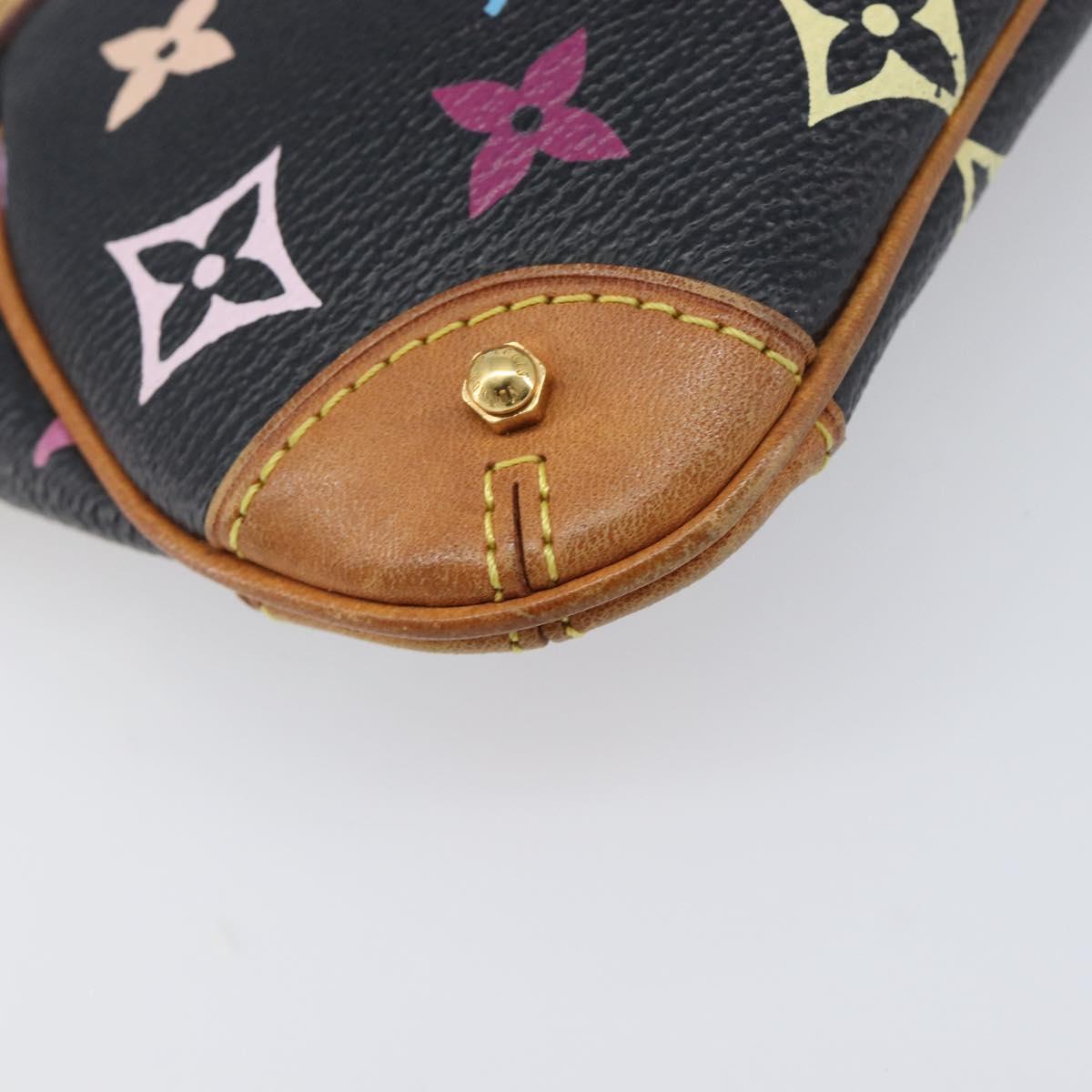 LOUIS VUITTON Monogram Multicolor Pochette Mila MM Black M60097 LV Auth 204383V