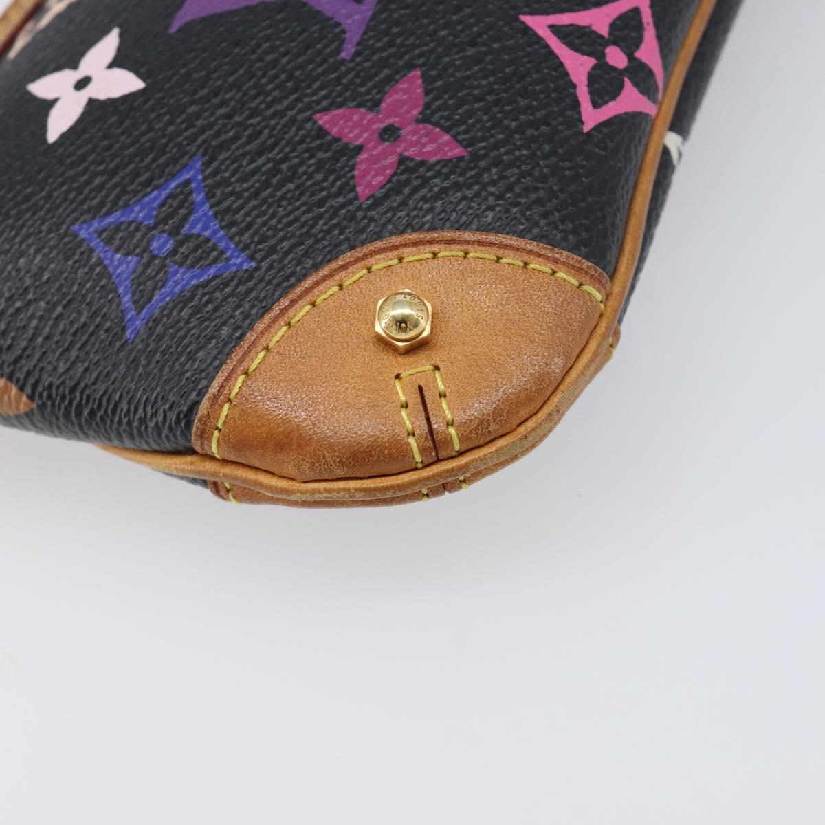 LOUIS VUITTON Monogram Multicolor Pochette Mila MM Black M60097 LV Auth 204383V