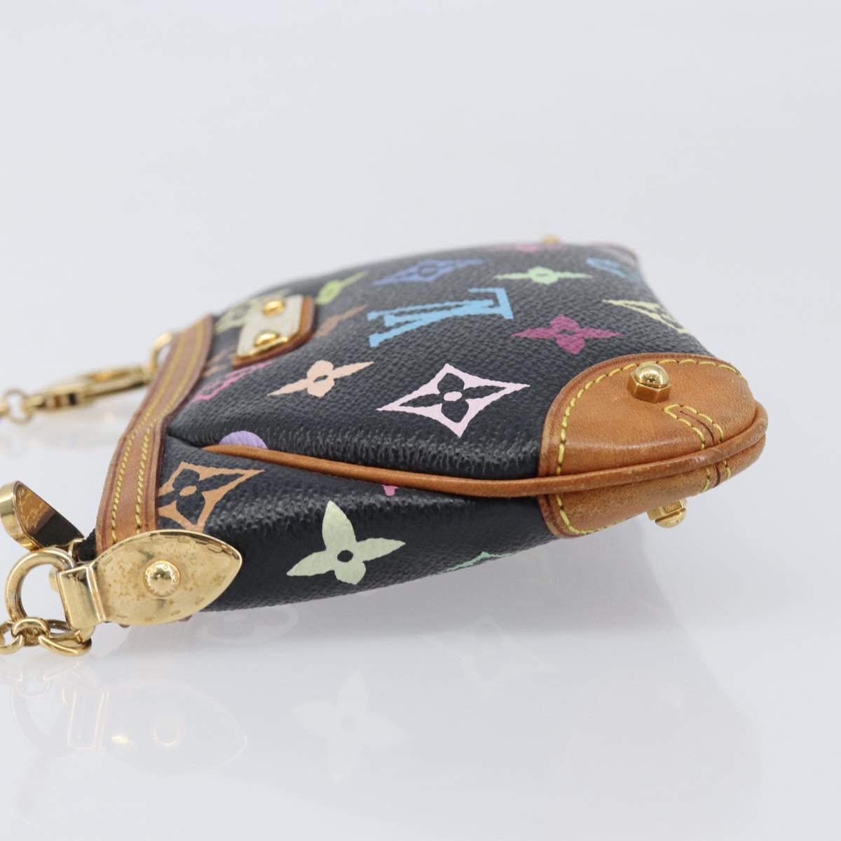 LOUIS VUITTON Monogram Multicolor Pochette Mila MM Black M60097 LV Auth 204383V