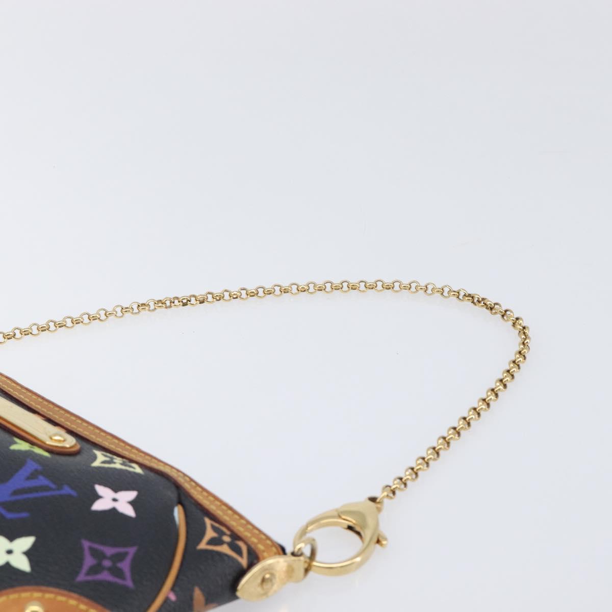 LOUIS VUITTON Monogram Multicolor Pochette Mila MM Black M60097 LV Auth 204383V
