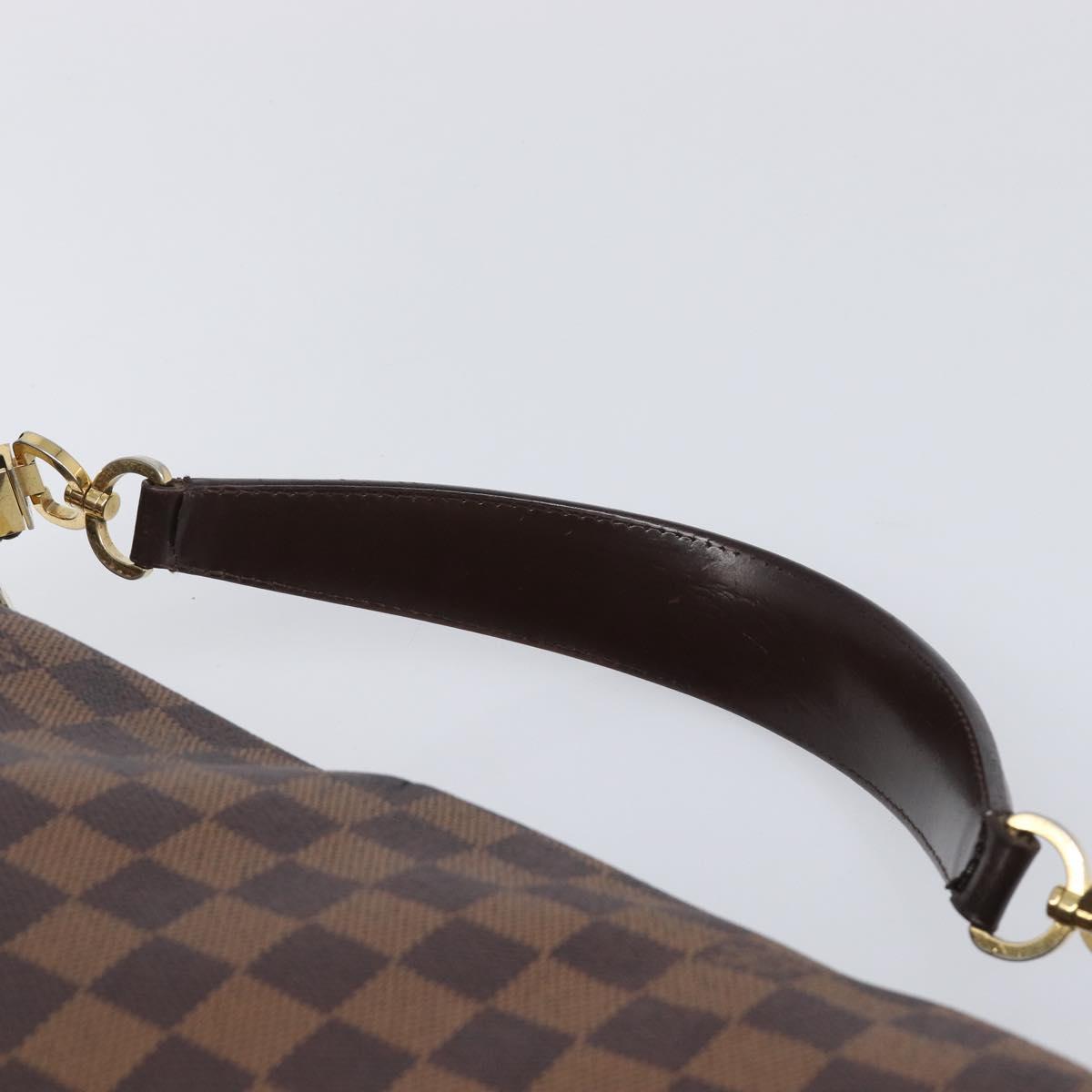 LOUIS VUITTON Damier Ebene Portobello PM Shoulder Bag N41184 LV Auth 204397