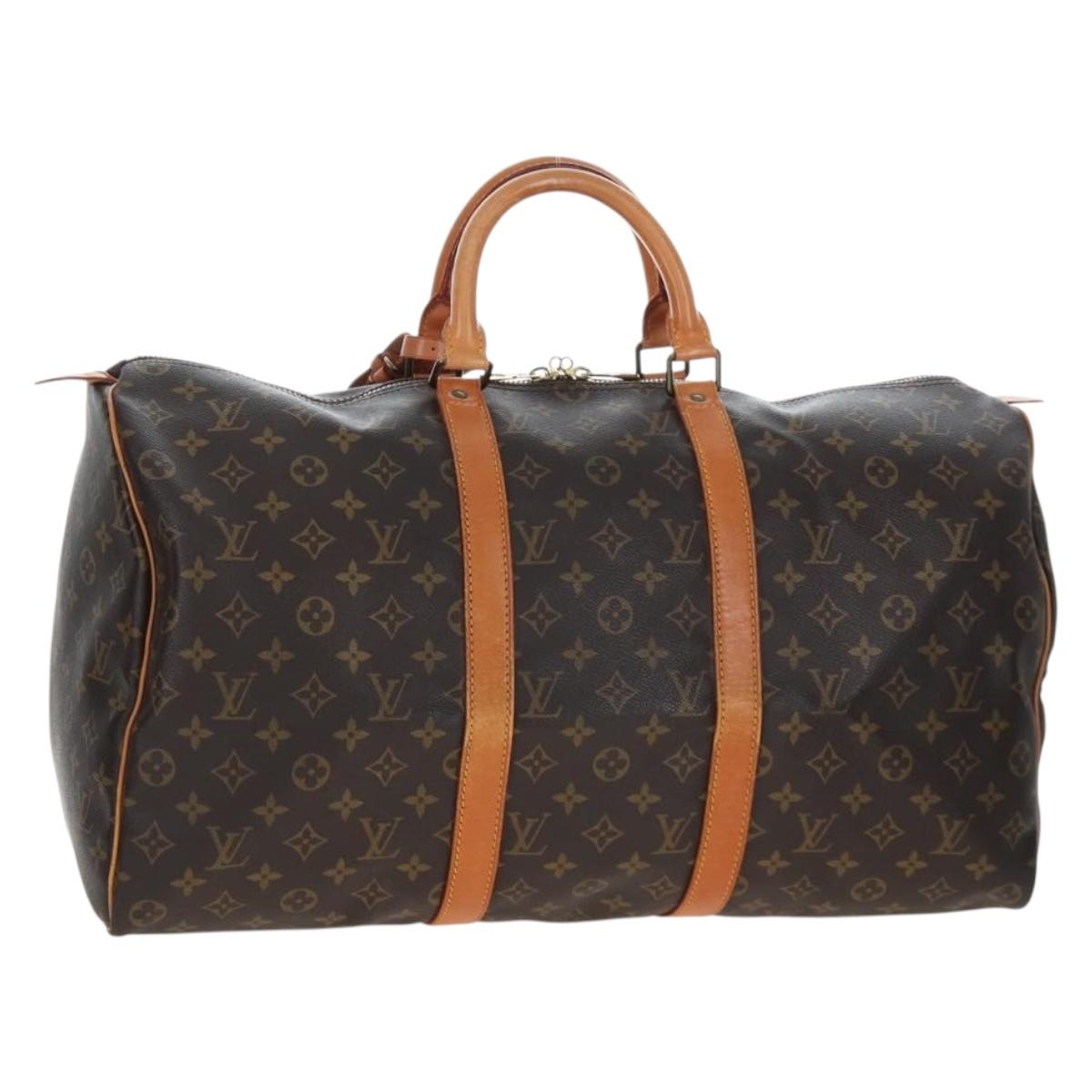 LOUIS VUITTON Monogram Keepall 50 Boston Bag M41426 LV Auth 204399A