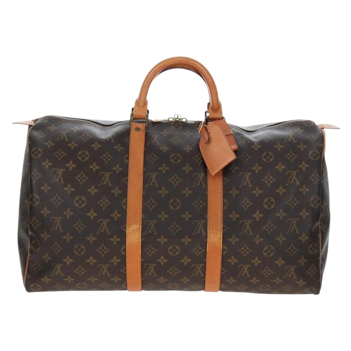 LOUIS VUITTON Monogram Keepall 50 Boston Bag M41426 LV Auth 204399A