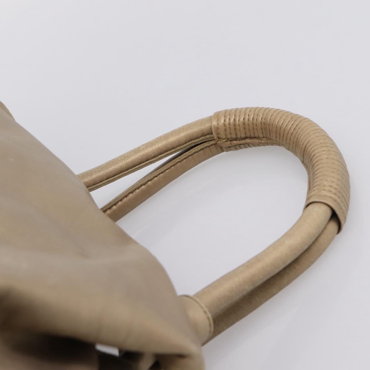 LOEWE Nappa Aire Anagram Hand Bag Leather Gold Auth 204401