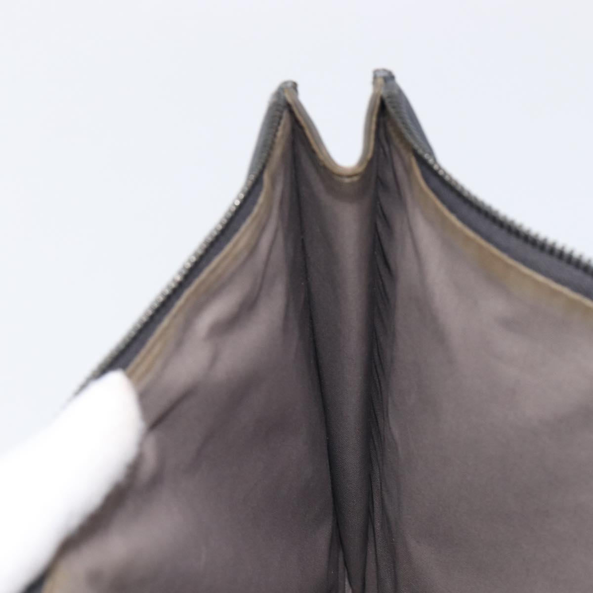 BOTTEGA VENETA INTRECCIATO Clutch Bag Leather Gray Auth 204402