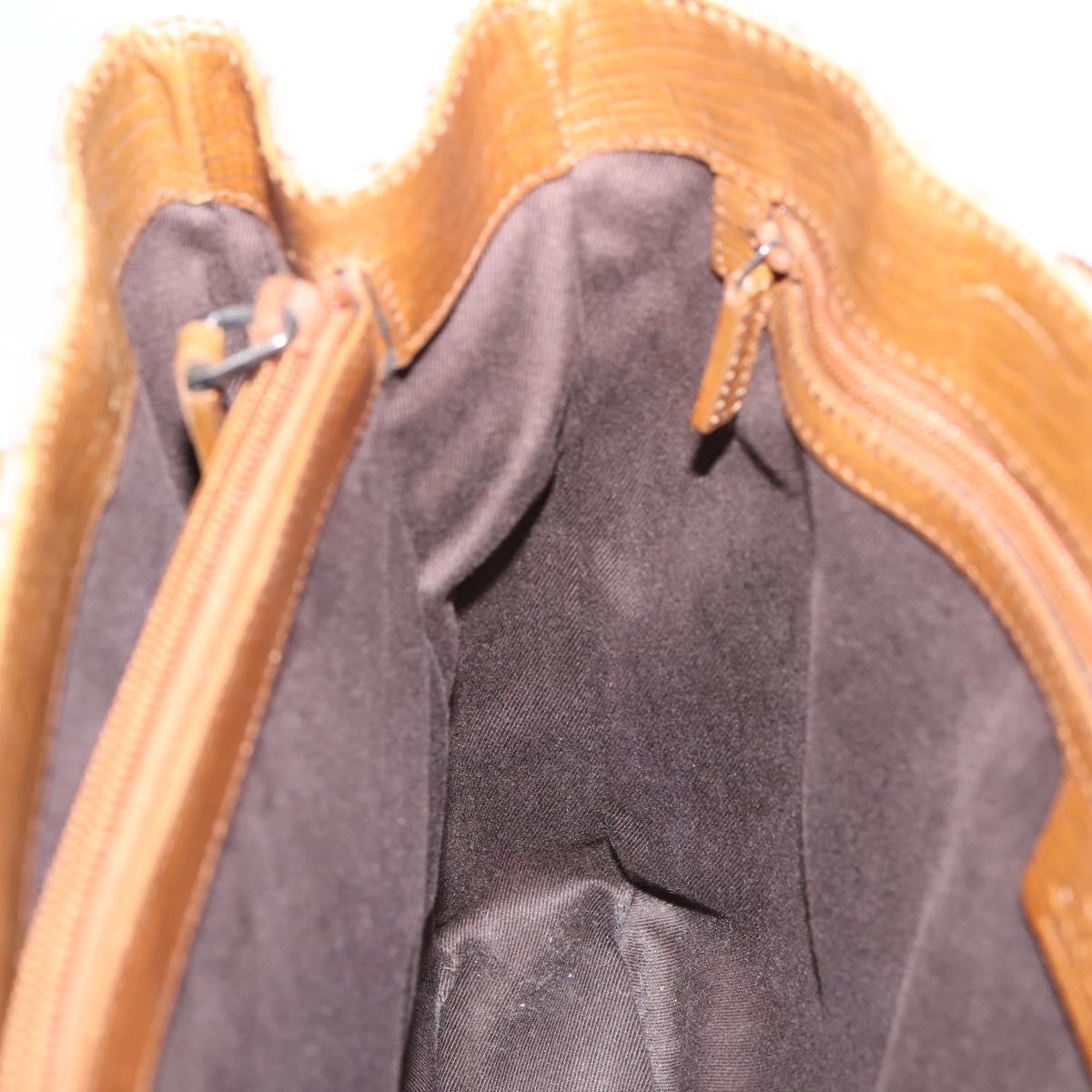 GUCCI GG Canvas Bamboo Hand Bag Beige Black 112526 Auth 204419A