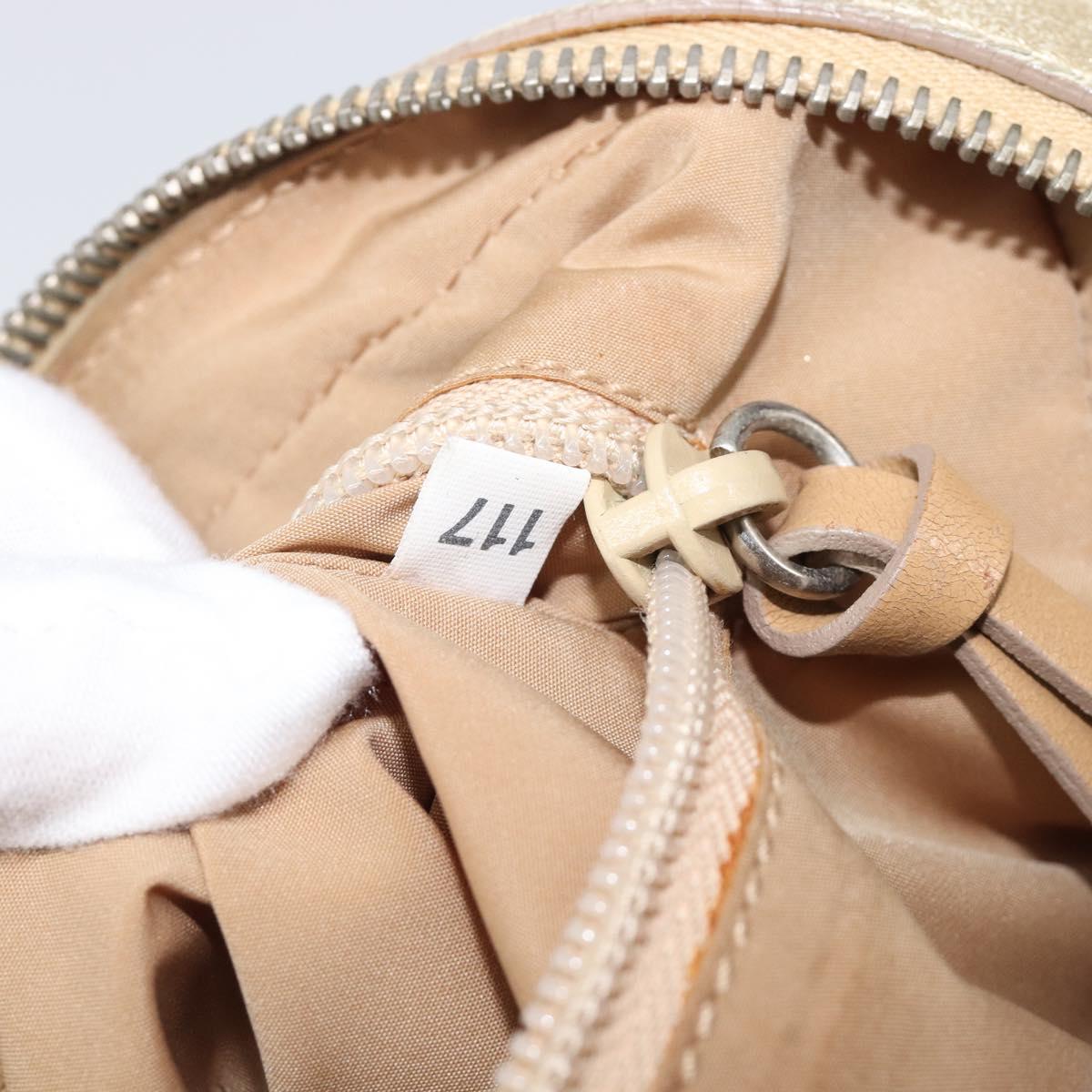 Miu Miu Hand Bag Leather Gold Auth 204426