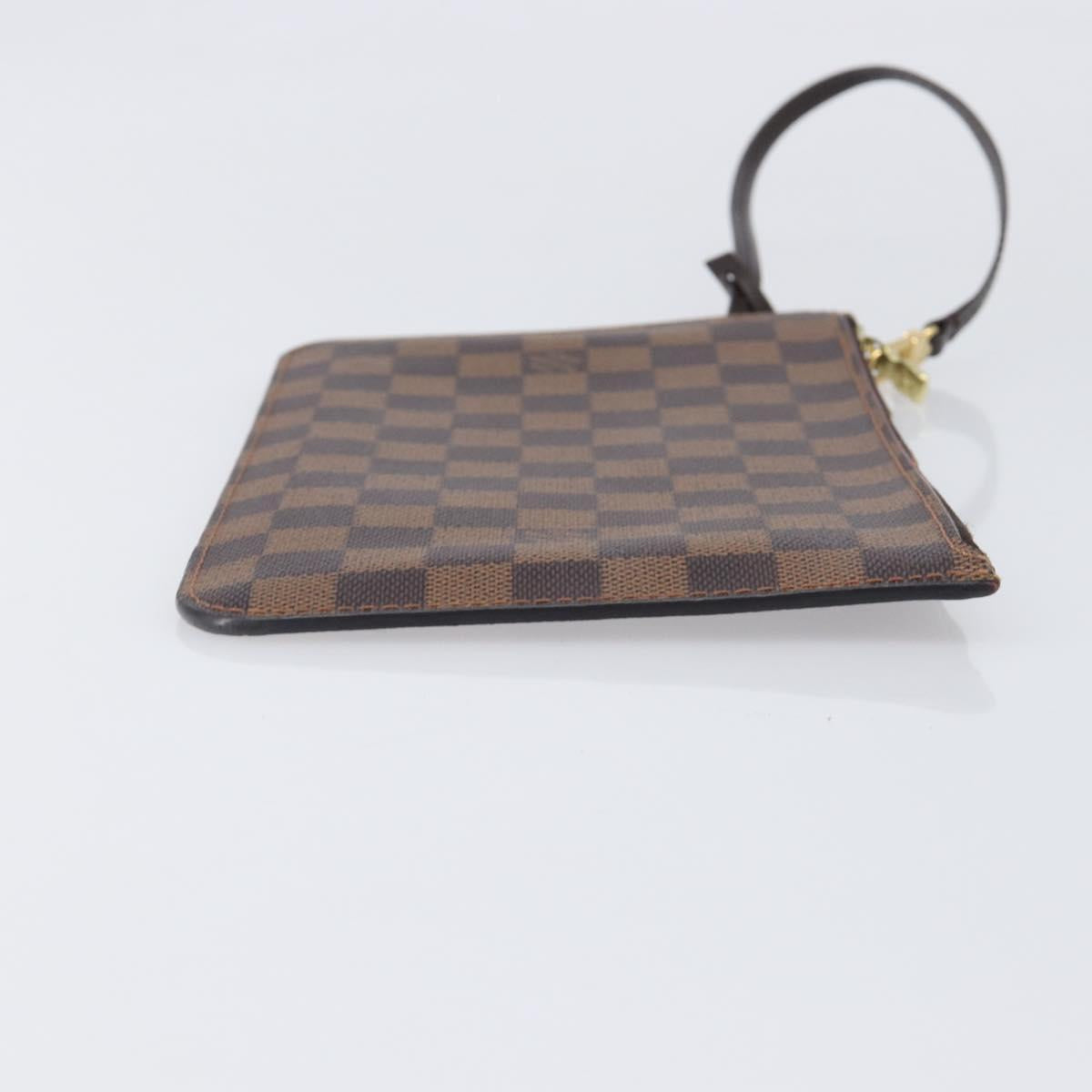 LOUIS VUITTON Damier Ebene Neverfull MM Pouch LV Auth 204437A