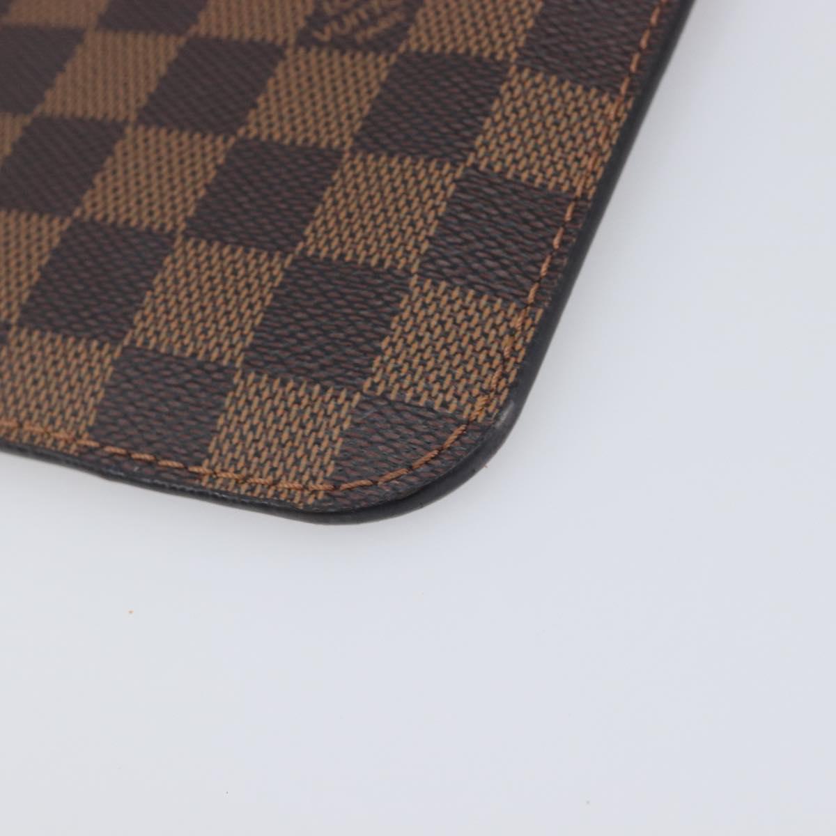 LOUIS VUITTON Damier Ebene Neverfull MM Pouch LV Auth 204437A
