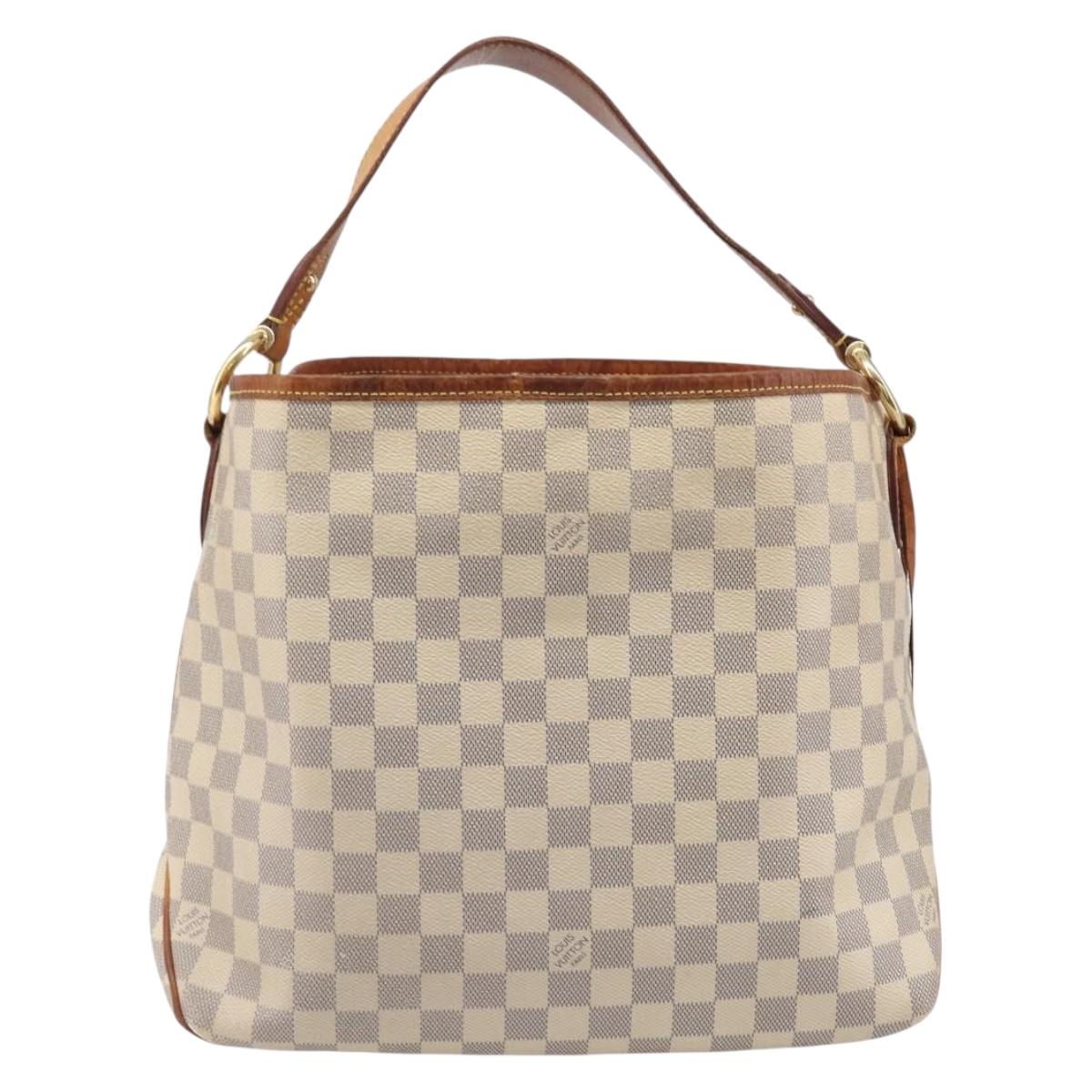LOUIS VUITTON Damier Azur Delightful PM Shoulder Bag N41447 LV Auth 204440