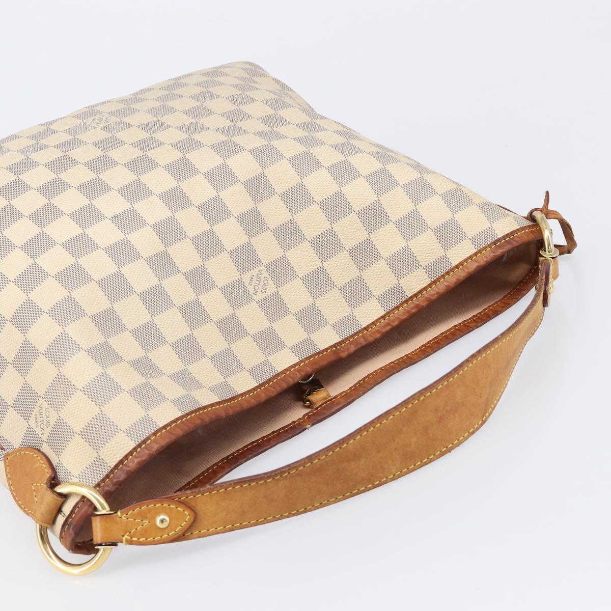 LOUIS VUITTON Damier Azur Delightful PM Shoulder Bag N41447 LV Auth 204440