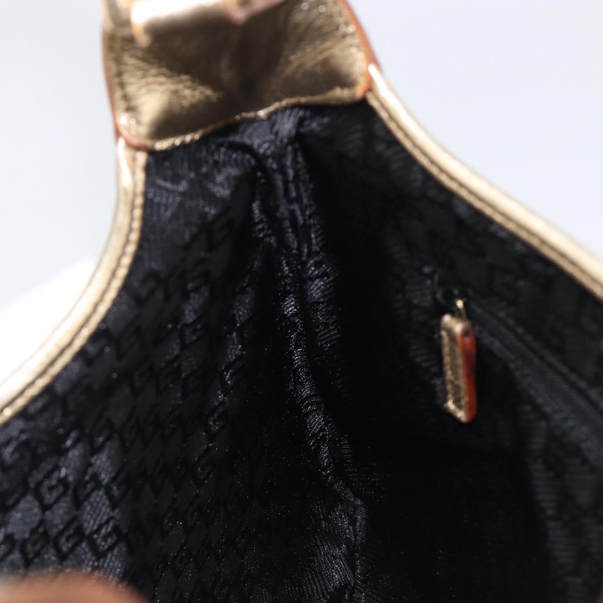 GUCCI Bamboo Kandinsky Shoulder Bag Canvas Gold 001 4060 Auth 204453A