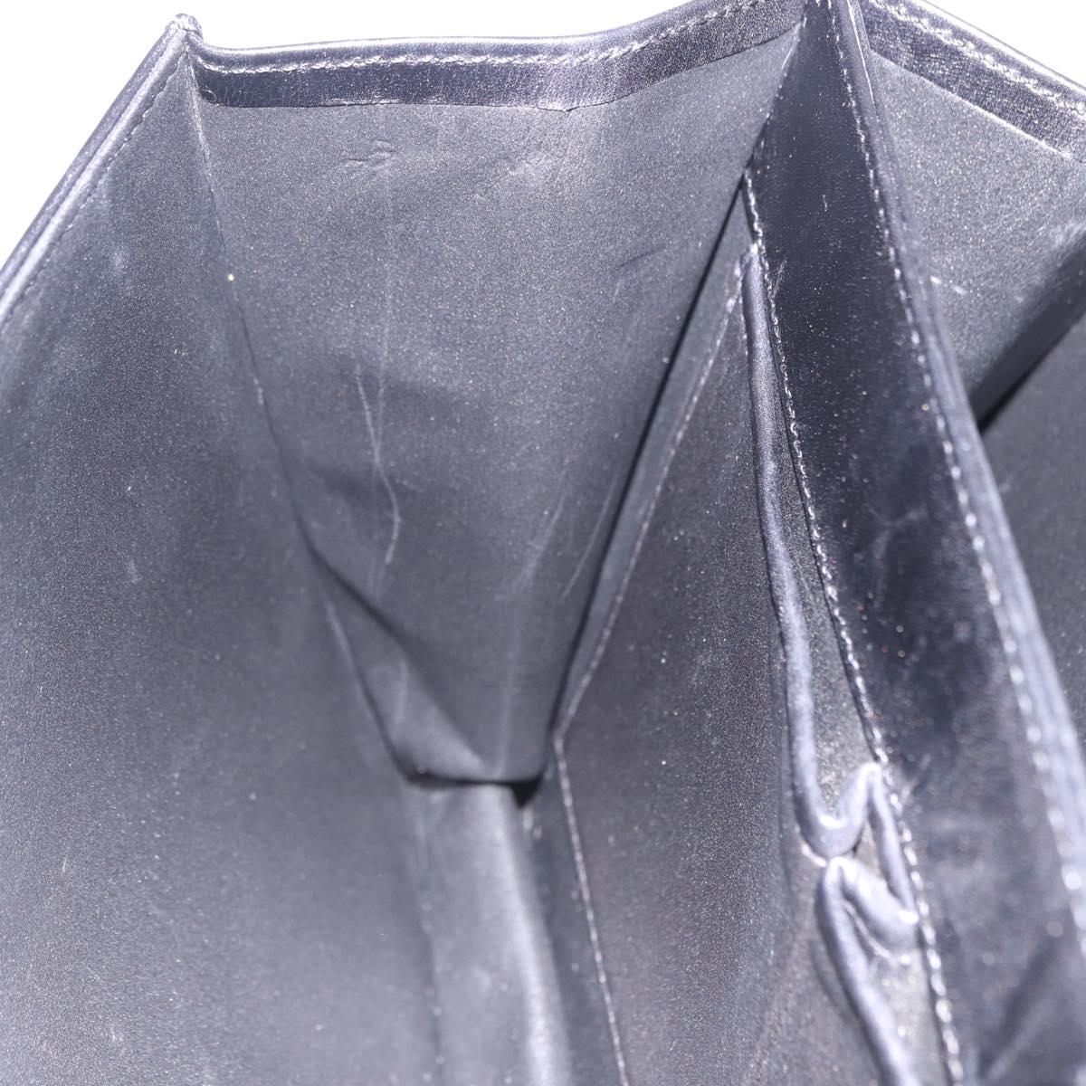CELINE Horse Carriage Shoulder Bag Leather Black Gold Auth 204459