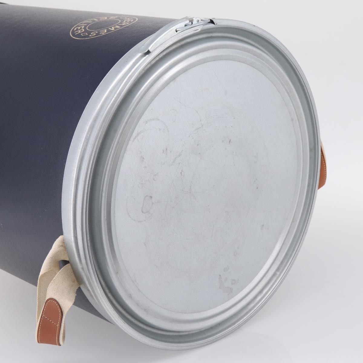 HERMES Saddle Box Accessory Case Metal Navy Auth 204472V