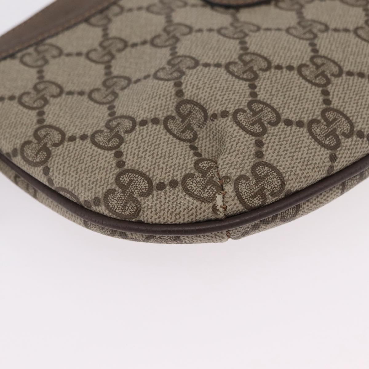 GUCCI GG Supreme Shoulder Bag PVC Beige Gold 904 02 020 Auth 204514
