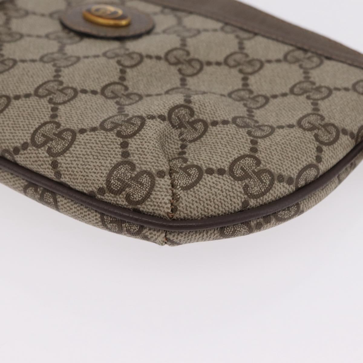 GUCCI GG Supreme Shoulder Bag PVC Beige Gold 904 02 020 Auth 204514