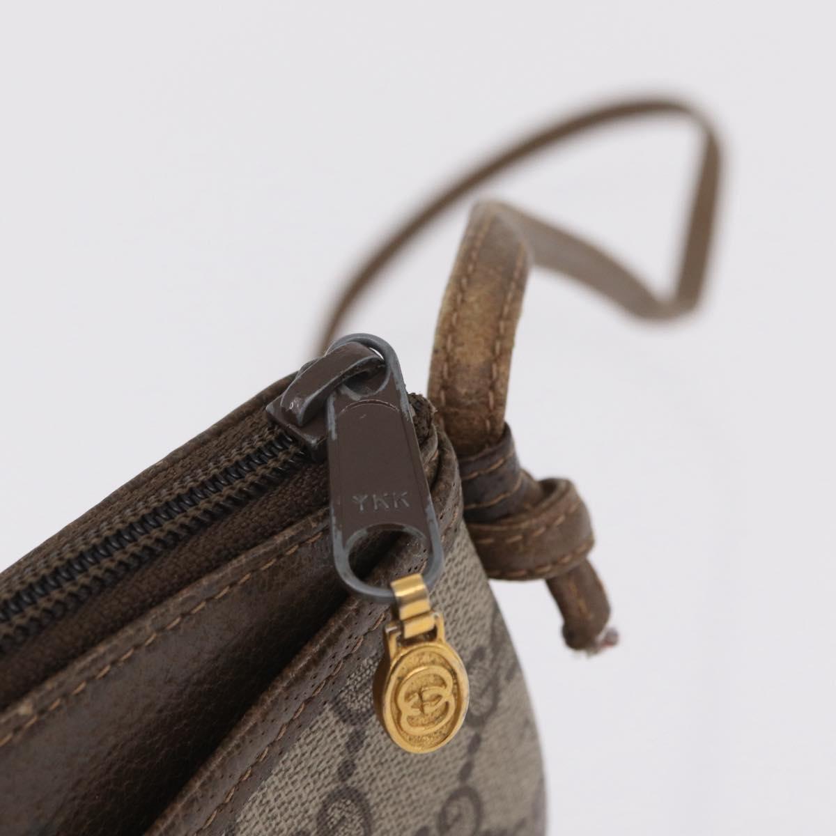 GUCCI GG Supreme Shoulder Bag PVC Beige Gold 904 02 020 Auth 204514
