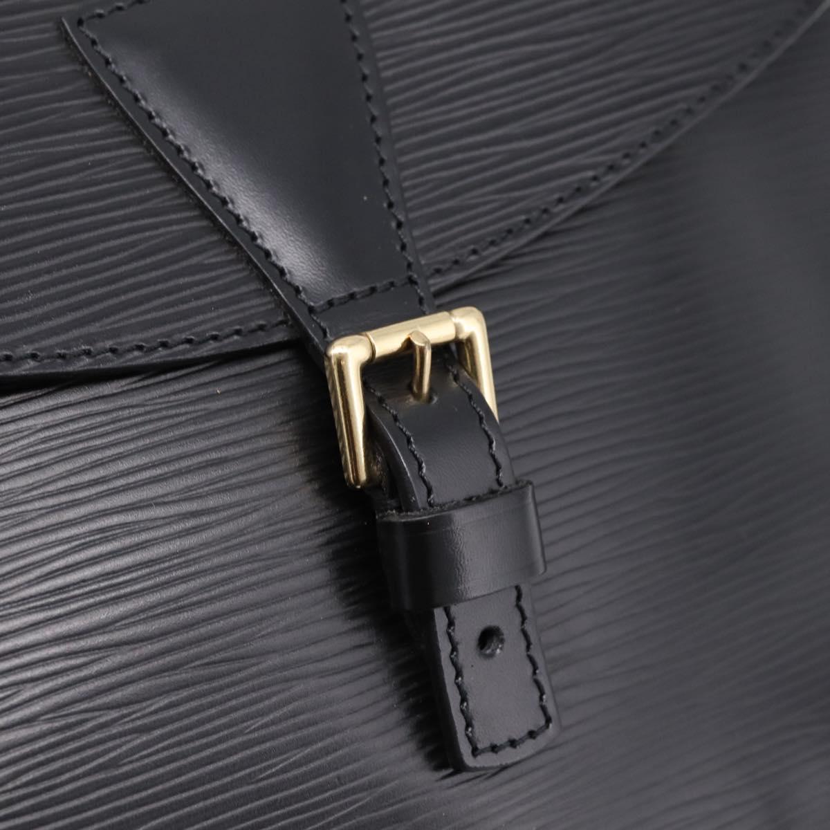 LOUIS VUITTON Epi Jeune Fille MM Shoulder Bag Black M52152 LV Auth 204584A