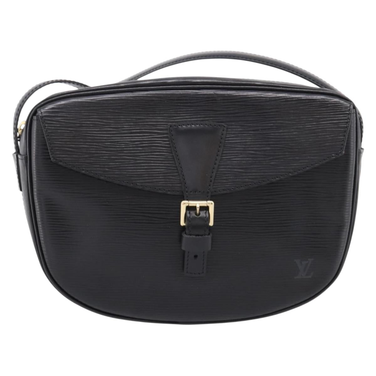 LOUIS VUITTON Epi Jeune Fille MM Shoulder Bag Black M52152 LV Auth 204584A
