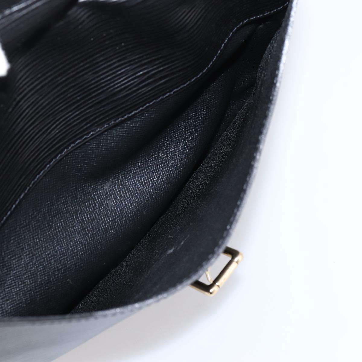 LOUIS VUITTON Epi Jeune Fille MM Shoulder Bag Black M52152 LV Auth 204584A