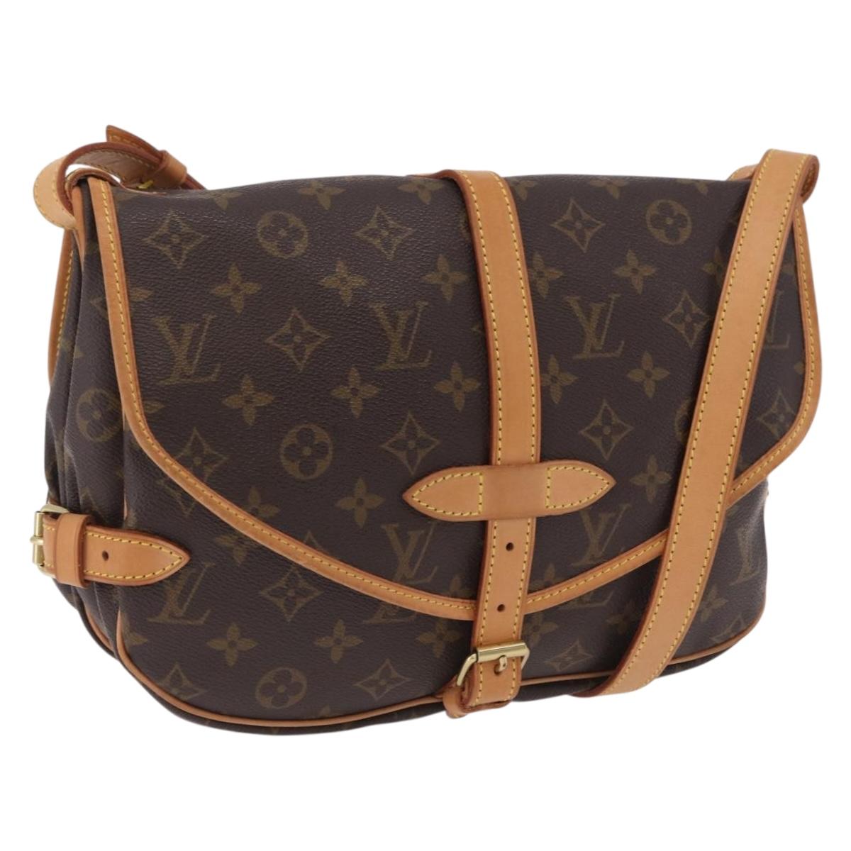 LOUIS VUITTON Monogram Saumur 30 Shoulder Bag M42256 LV Auth 204593A
