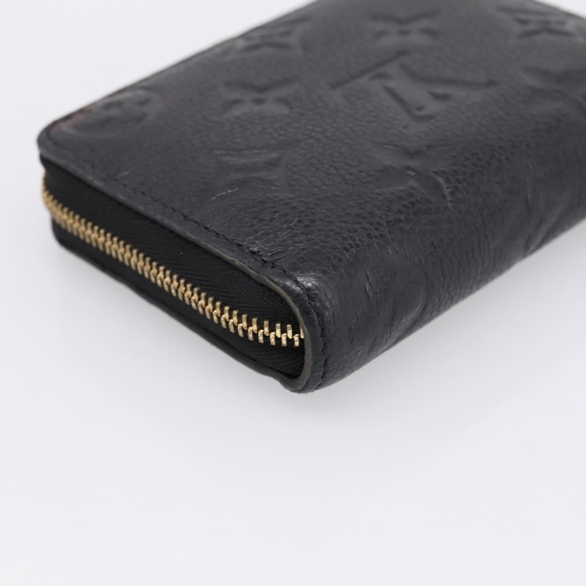 LOUIS VUITTON Monogram Empreinte Zippy Coin Purse Black M60574 LV Auth 204595V