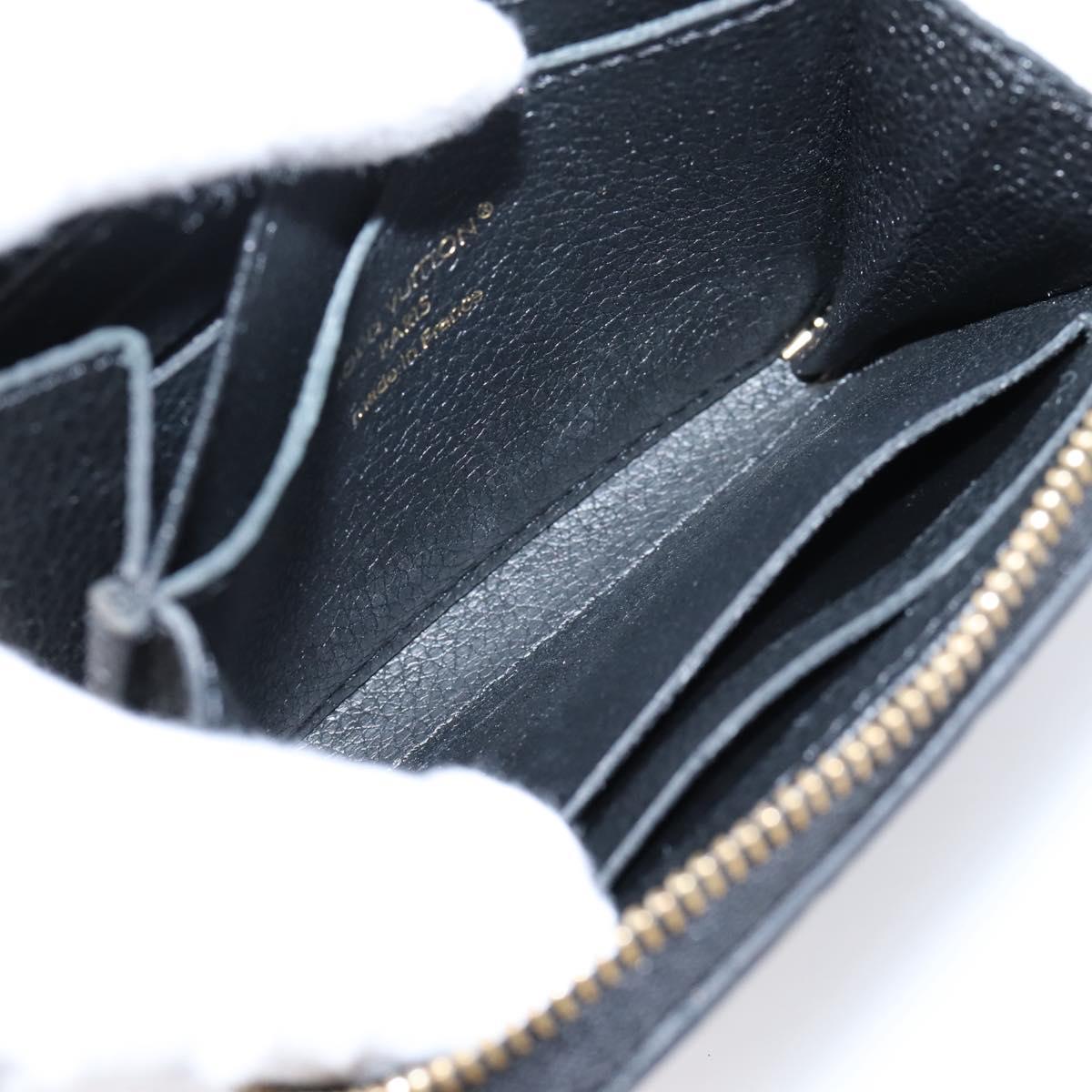 LOUIS VUITTON Monogram Empreinte Zippy Coin Purse Black M60574 LV Auth 204595V
