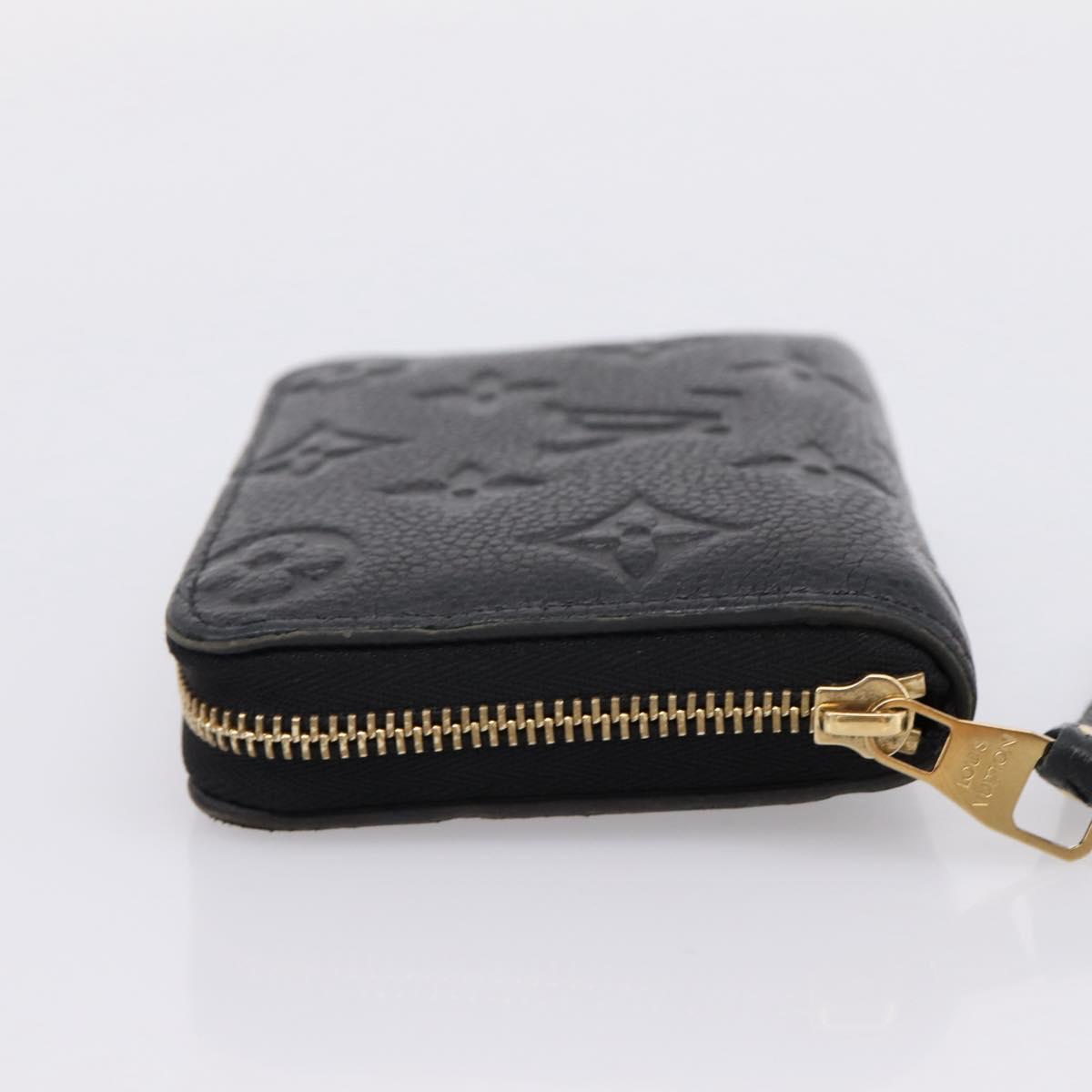 LOUIS VUITTON Monogram Empreinte Zippy Coin Purse Black M60574 LV Auth 204595V