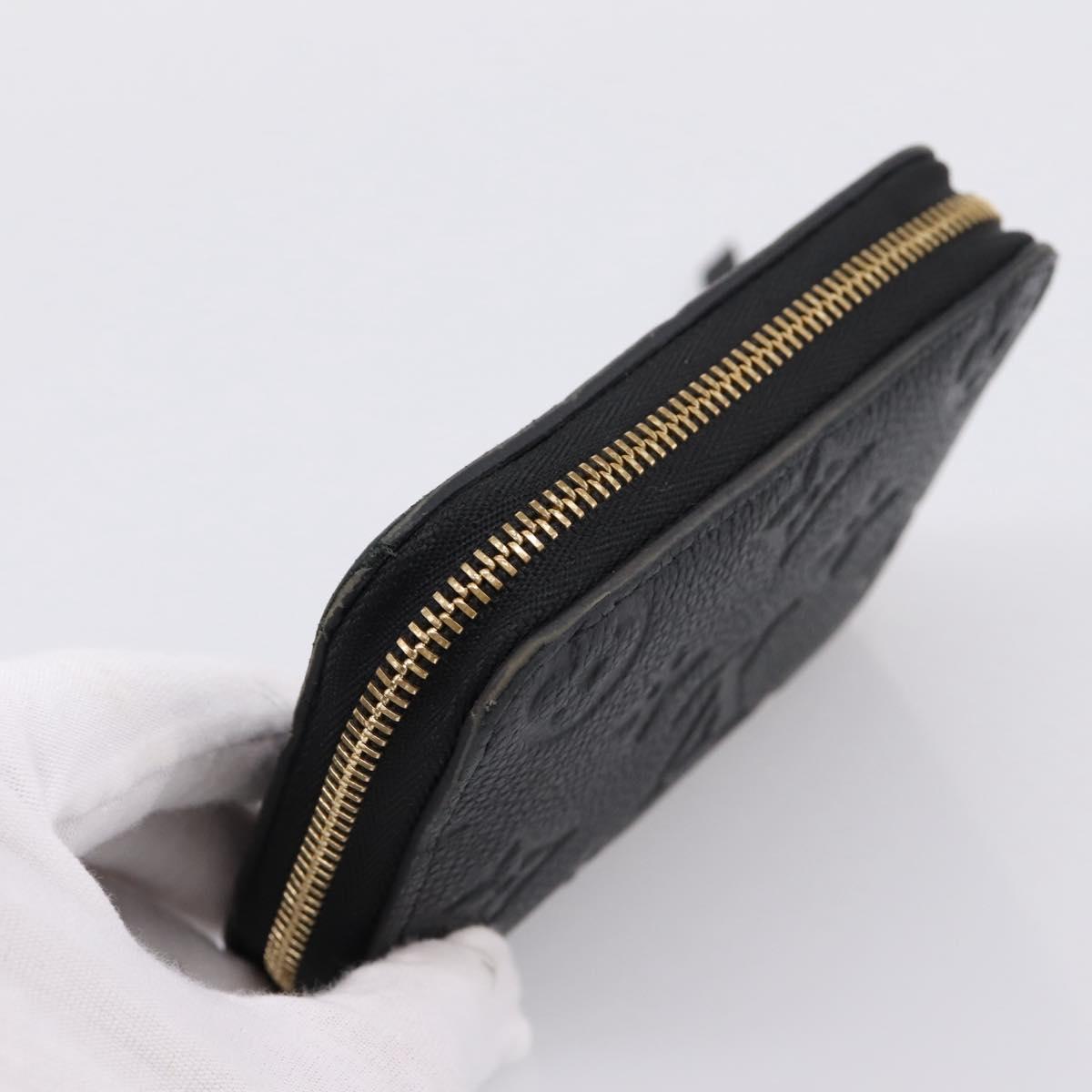 LOUIS VUITTON Monogram Empreinte Zippy Coin Purse Black M60574 LV Auth 204595V