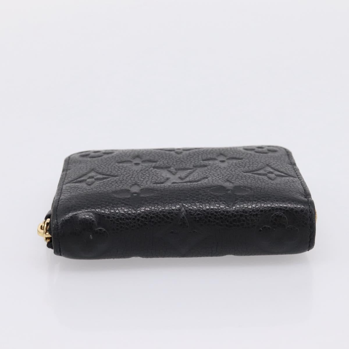 LOUIS VUITTON Monogram Empreinte Zippy Coin Purse Black M60574 LV Auth 204595V