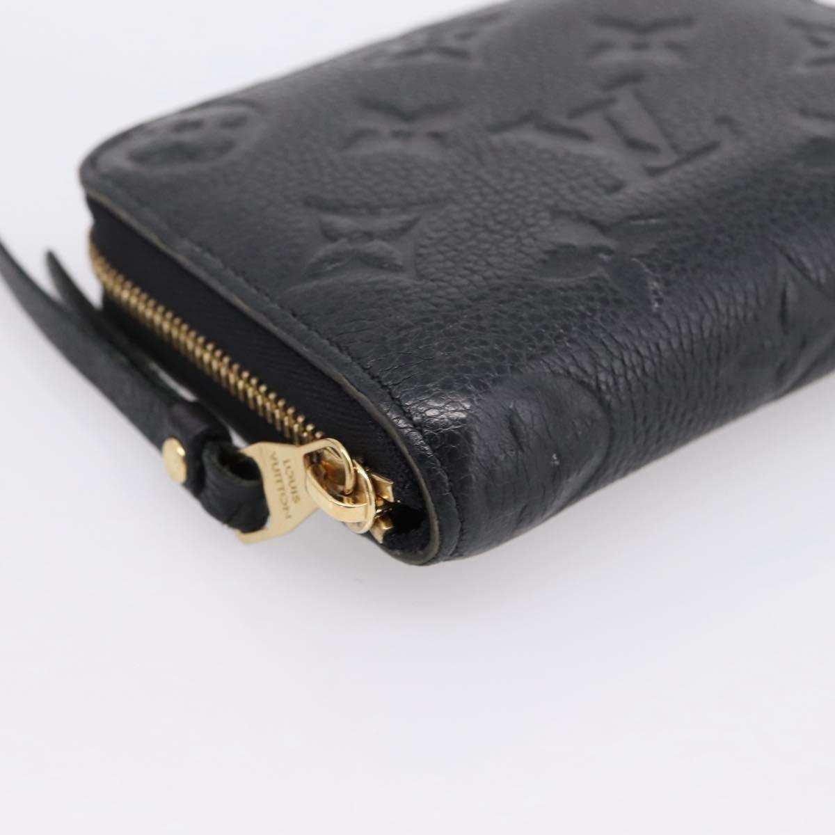 LOUIS VUITTON Monogram Empreinte Zippy Coin Purse Black M60574 LV Auth 204595V