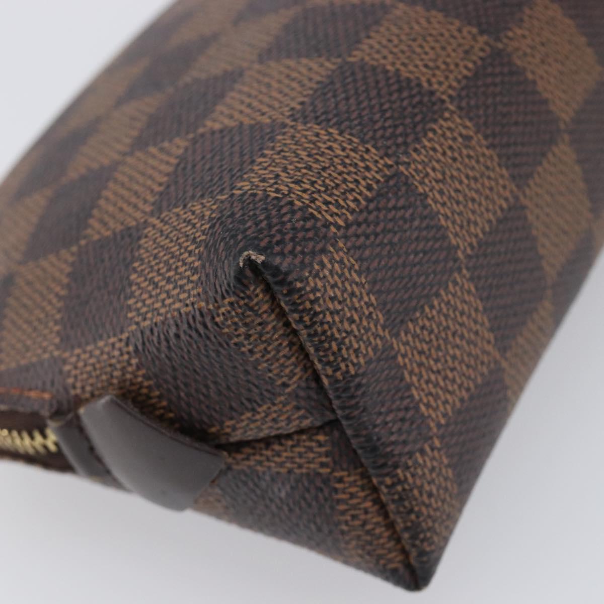 LOUIS VUITTON Damier Ebene Pochette Cosmetic PM Pouch N47516 LV Auth 204602