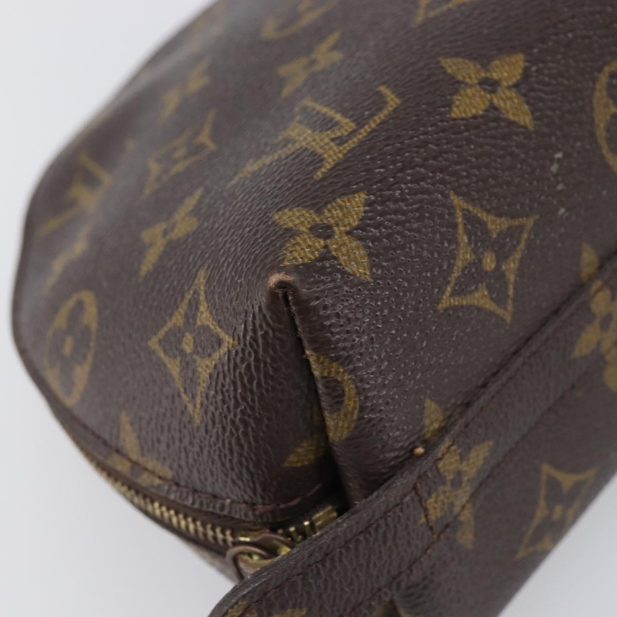 LOUIS VUITTON Monogram Trousse Demi Ronde Cosmetic Pouch M47520 LV Auth 204620