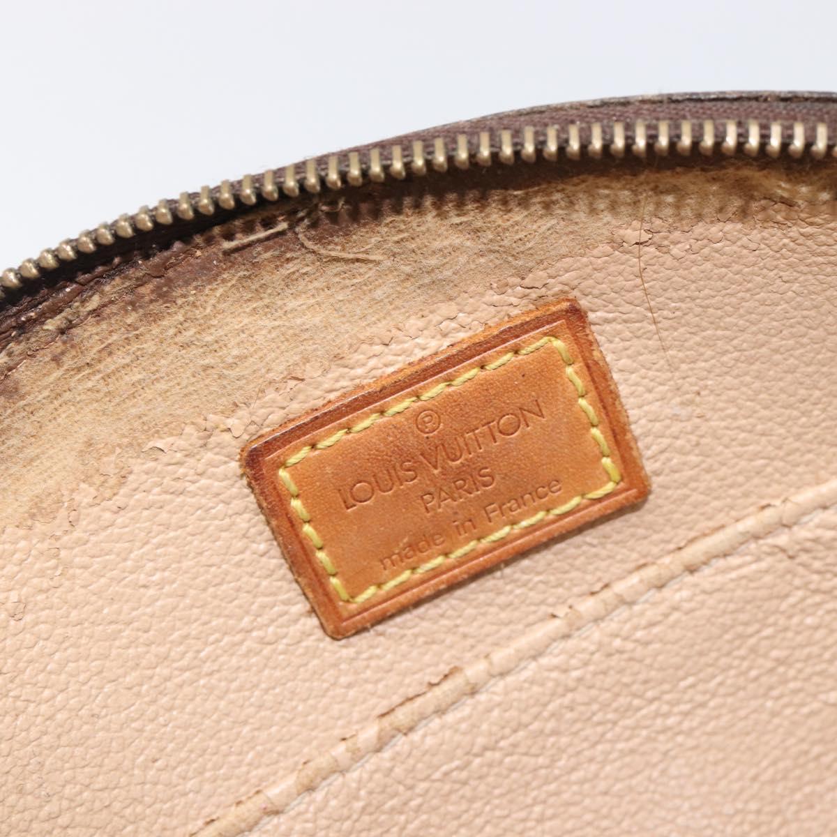 LOUIS VUITTON Monogram Trousse Demi Ronde Cosmetic Pouch M47520 LV Auth 204620