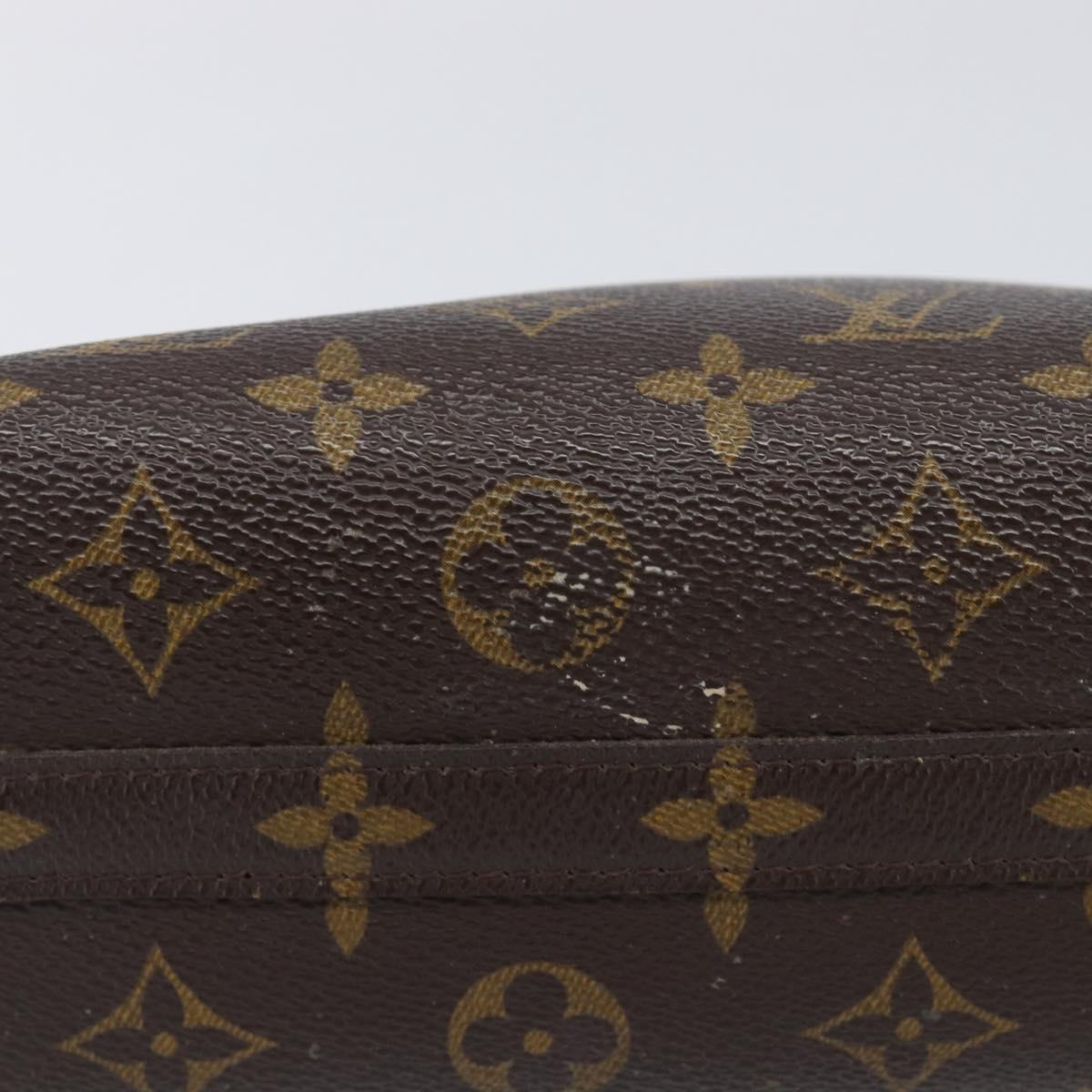 LOUIS VUITTON Monogram Trousse Demi Ronde Cosmetic Pouch M47520 LV Auth 204620