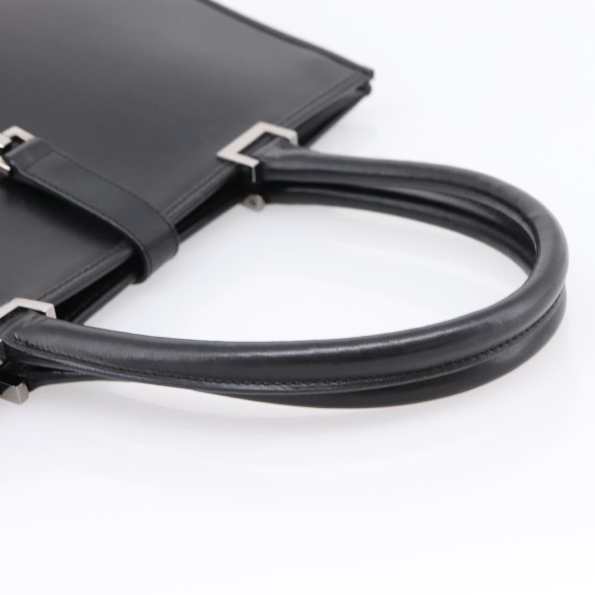 GUCCI Jackie Hand Bag Leather Black Silver 002 1064 Auth 204625V