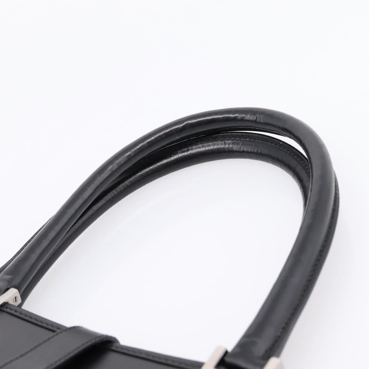 GUCCI Jackie Hand Bag Leather Black Silver 002 1064 Auth 204625V