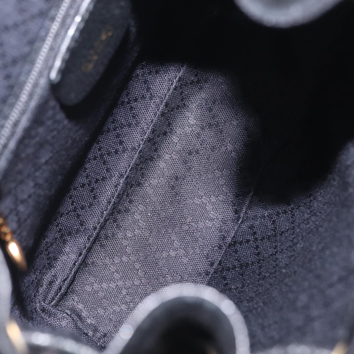 GUCCI Bamboo Backpack Suede Black Gold Tone 003 1705 0030 Auth 204642A
