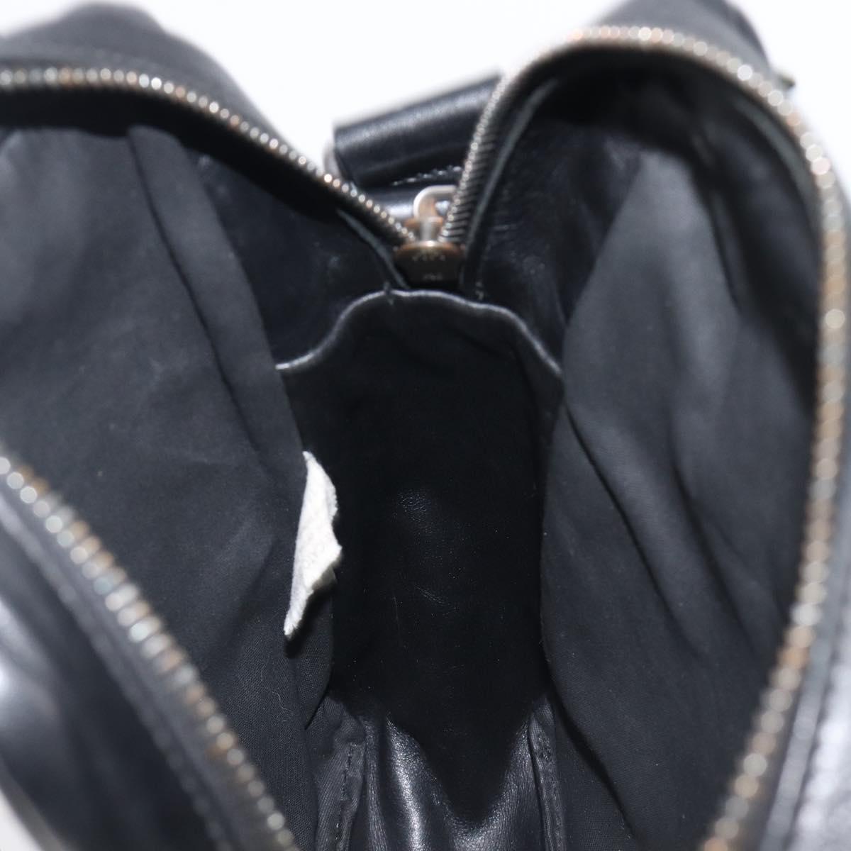 BOTTEGA VENETA INTRECCIATO Shoulder Bag Leather Black 113092 Auth 204647V