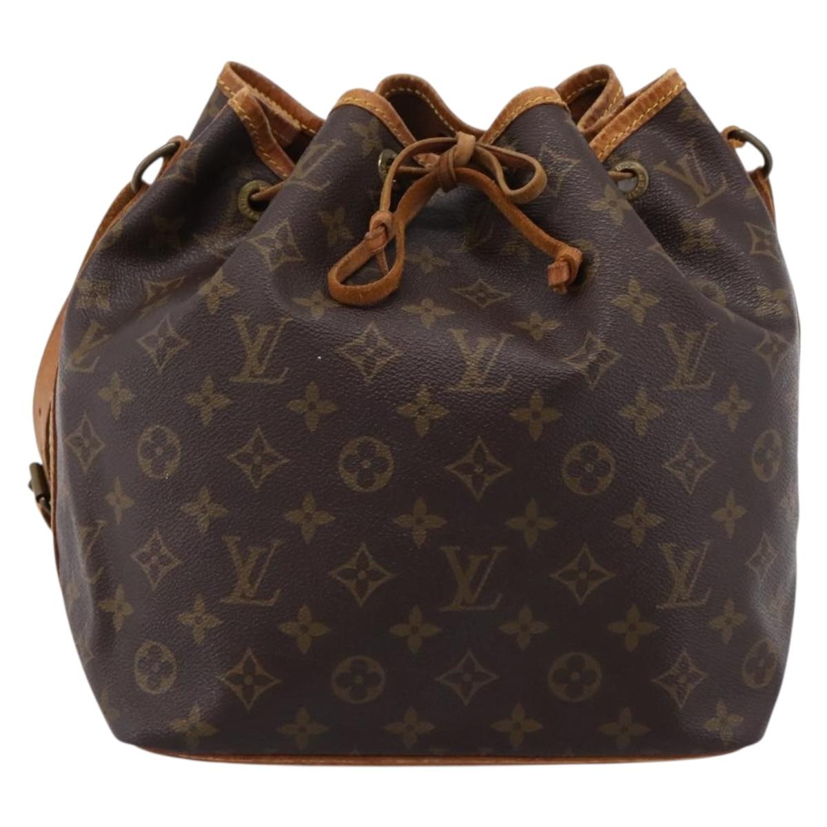 LOUIS VUITTON Monogram Petit Noe Shoulder Bag M42226 LV Auth 204653