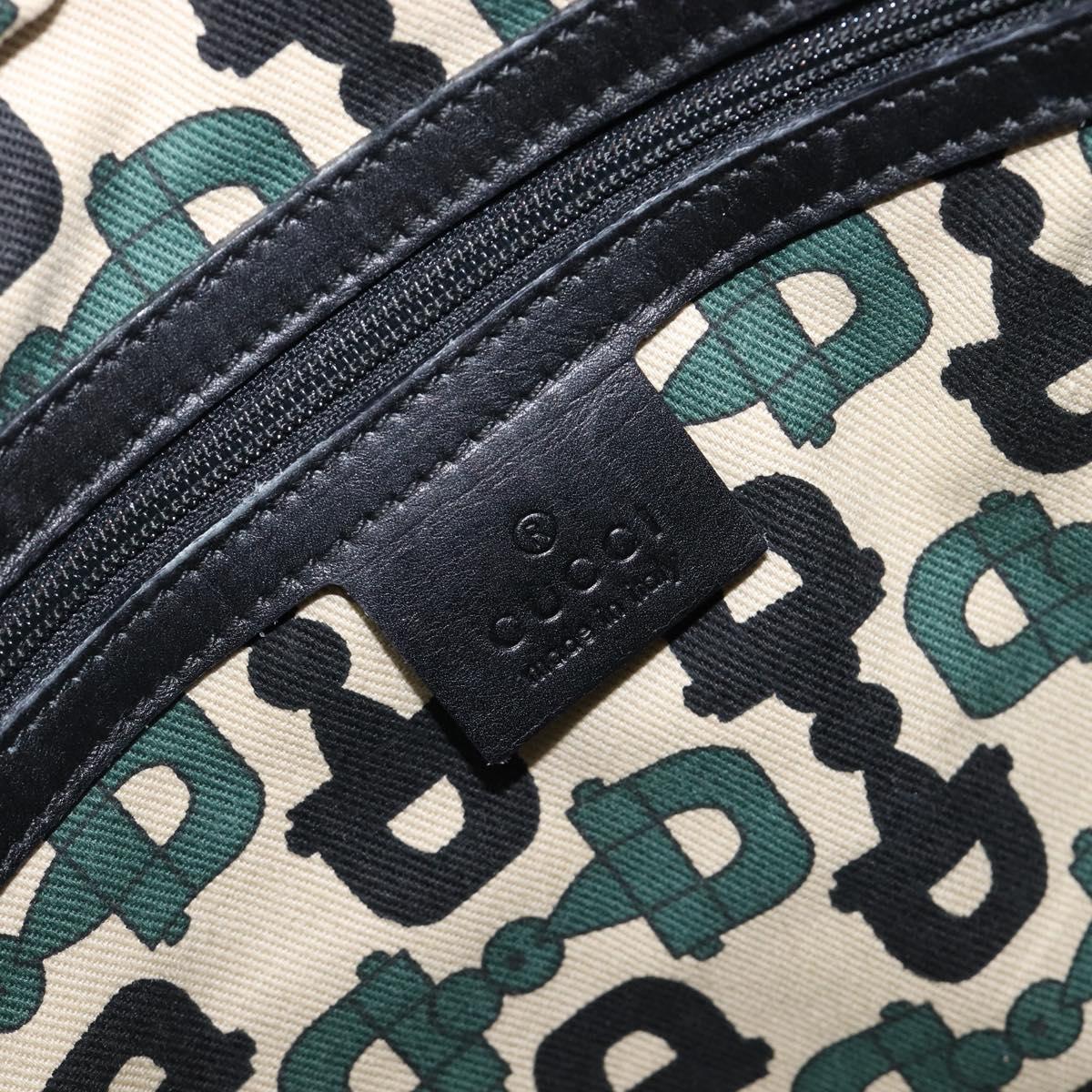 GUCCI GuccissimaGG Tote Bag Leather Black Gold Tone 145984 Auth 204661V