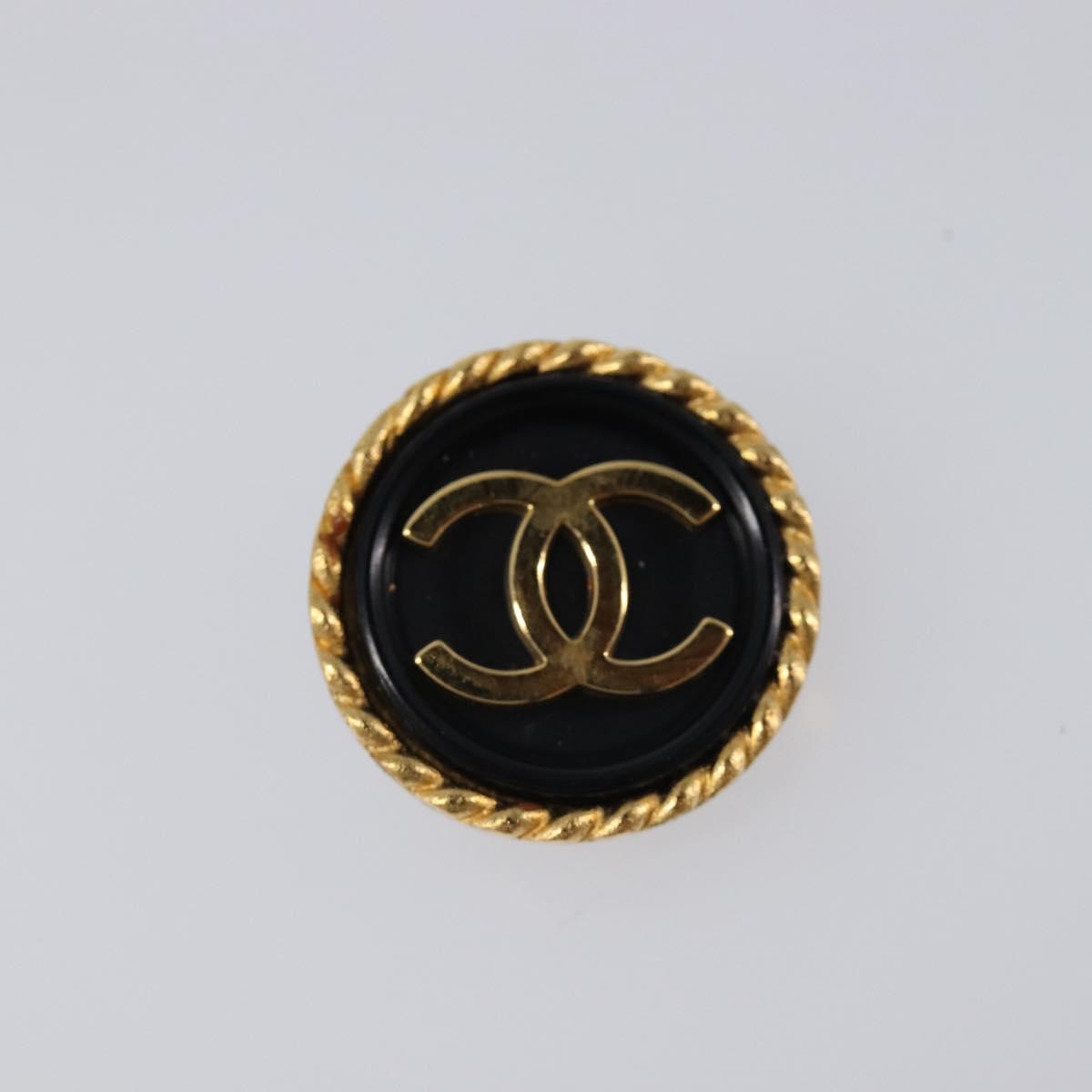 CHANEL Earring Metal Gold Tone CC Auth 204673V