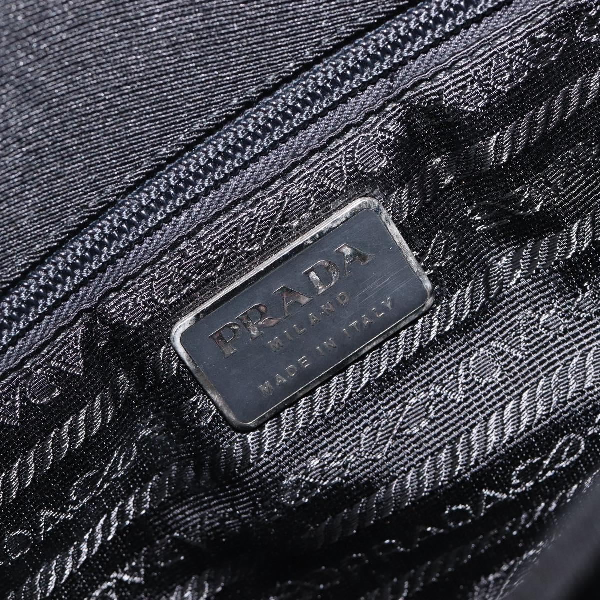 PRADA Plastic Chain Shoulder Bag Cotton Black Auth 204708V