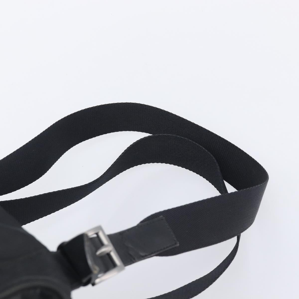 PRADA Backpack Nylon Black Silver Auth 204710