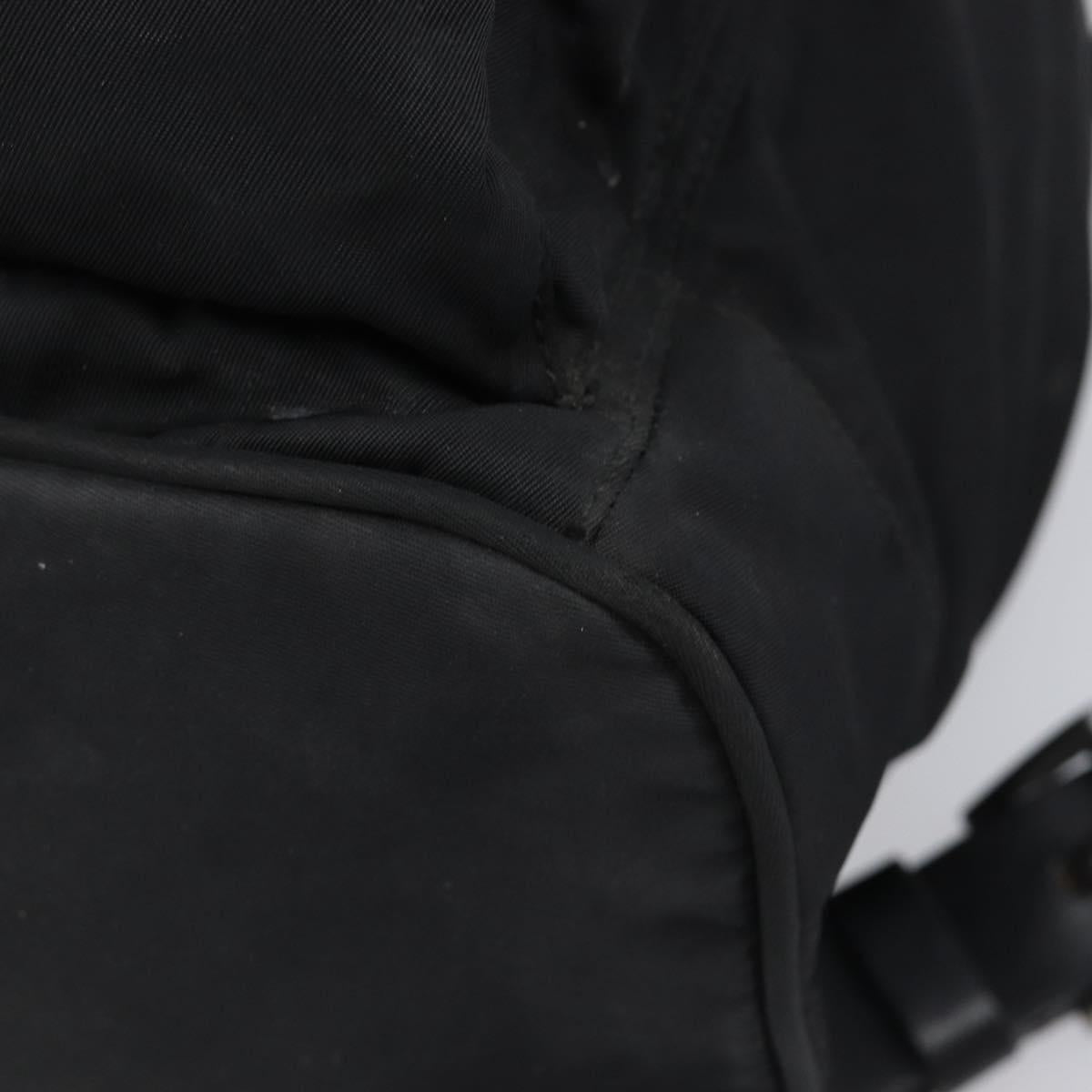 PRADA Backpack Nylon Black Silver Auth 204710