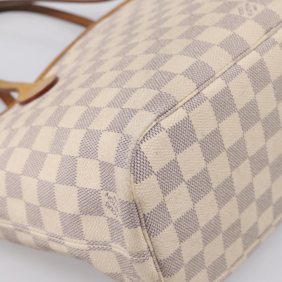 LOUIS VUITTON Damier Azur Neverfull PM Tote Bag N41362 LV Auth 204721