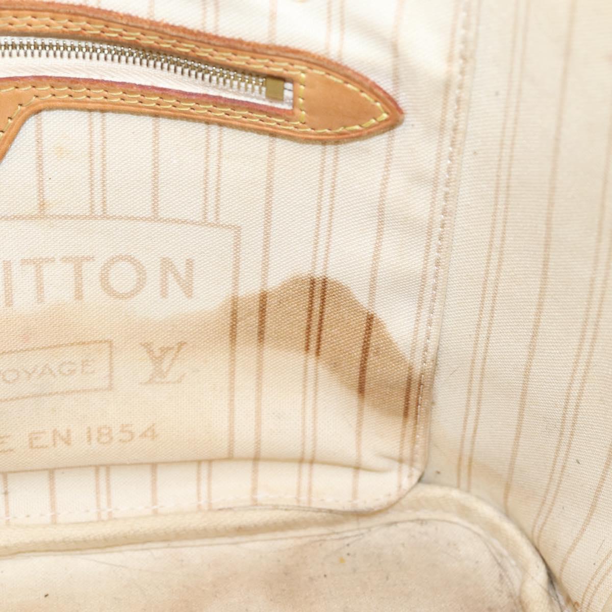 LOUIS VUITTON Damier Azur Neverfull PM Tote Bag N41362 LV Auth 204721