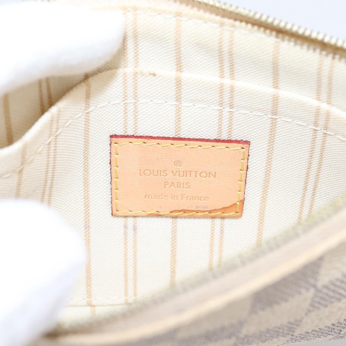 LOUIS VUITTON Damier Azur Neverfull PM Pouch Accessory Pouch LV Auth 204722
