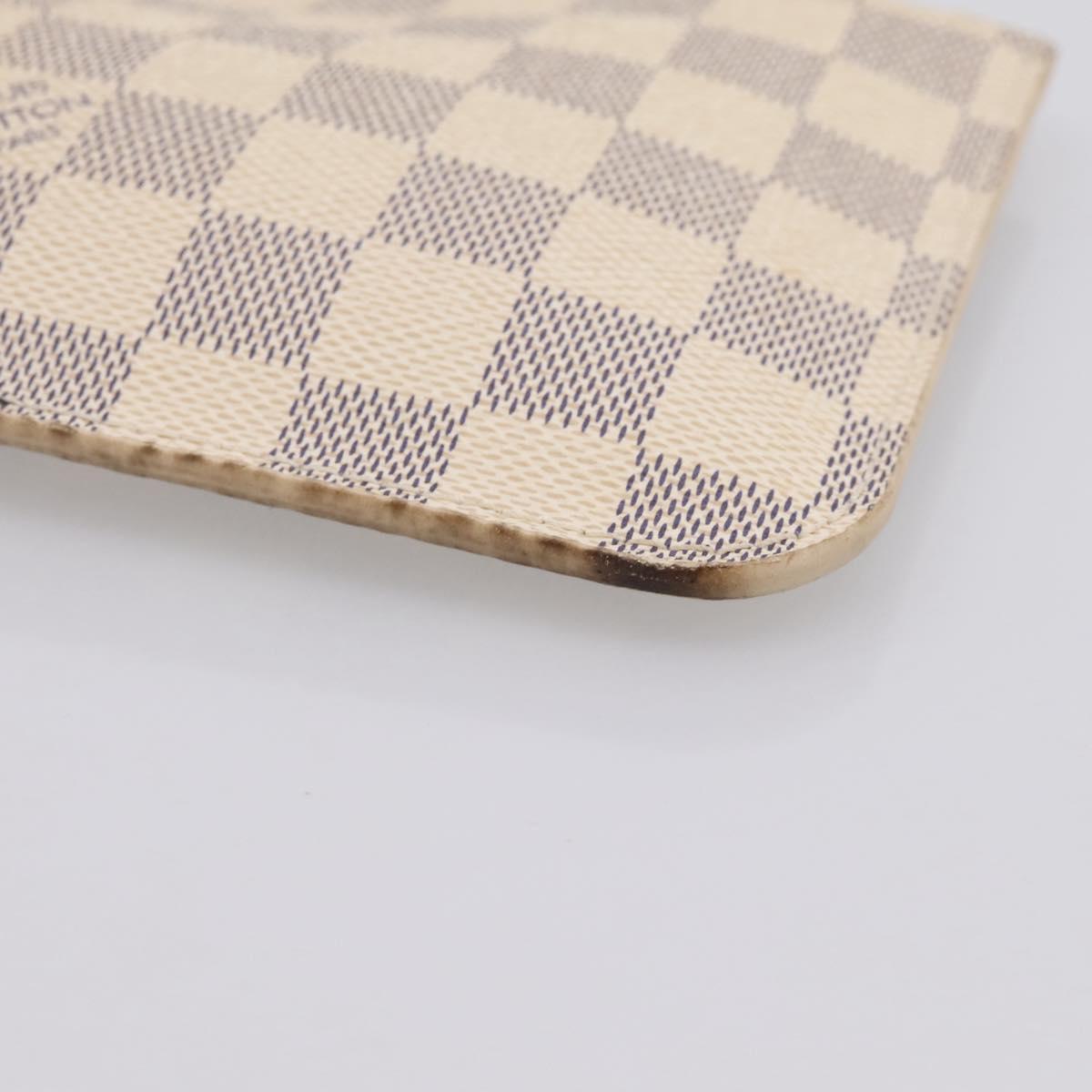 LOUIS VUITTON Damier Azur Neverfull PM Pouch Accessory Pouch LV Auth 204722